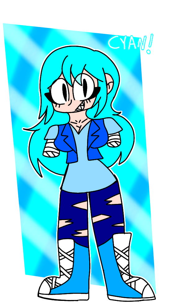 Cyan Colorblock Deviantart Human!Cyan by lamprini1234 on DeviantArt