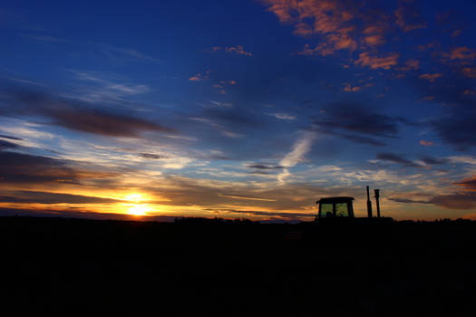 sunset tractor