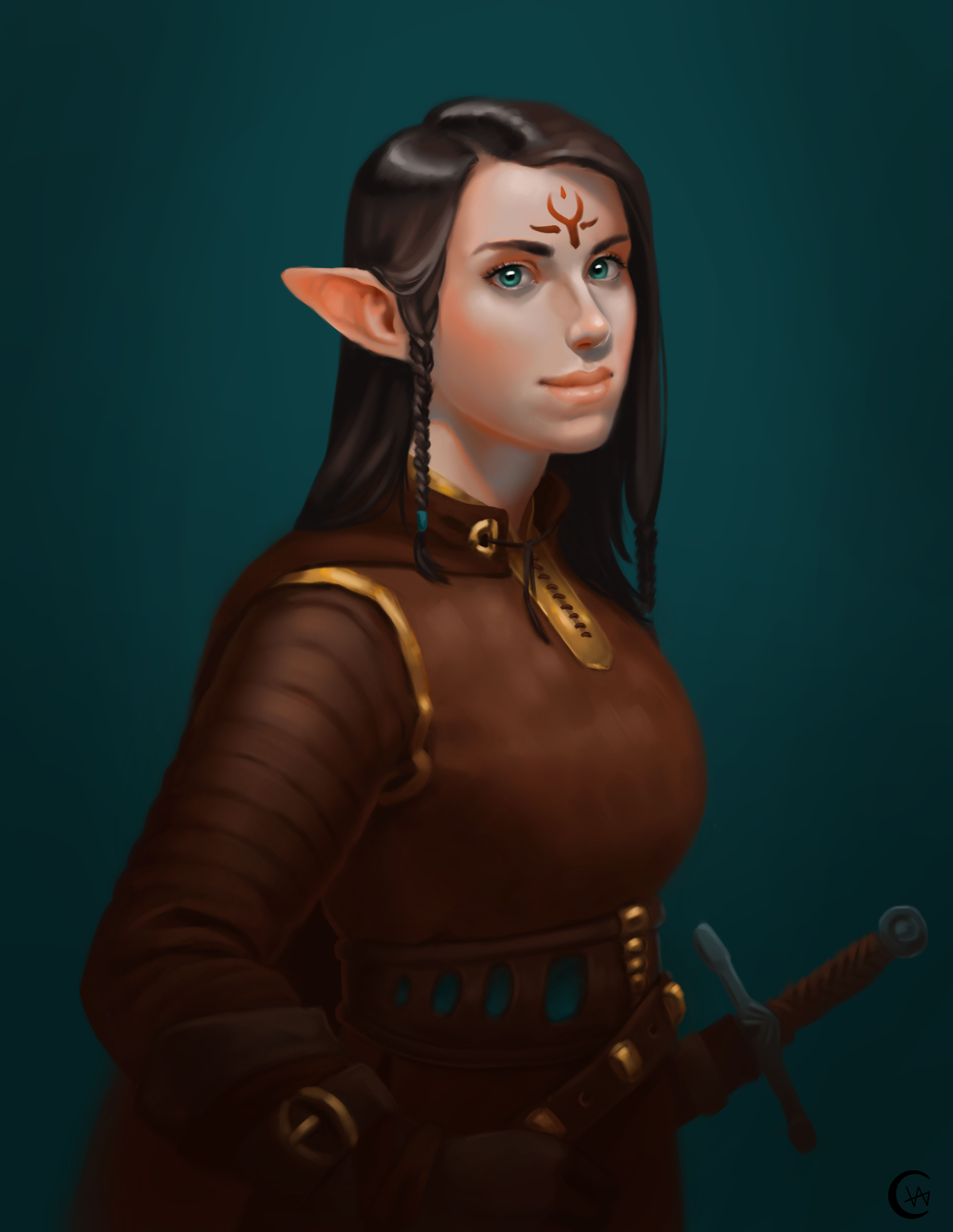 Elf Ranger Portrait by Saska-Ithiur on DeviantArt