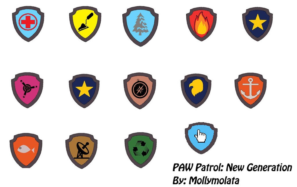 PAW Patrol - Pup Tag Badges (Update) by mollymolata on DeviantArt