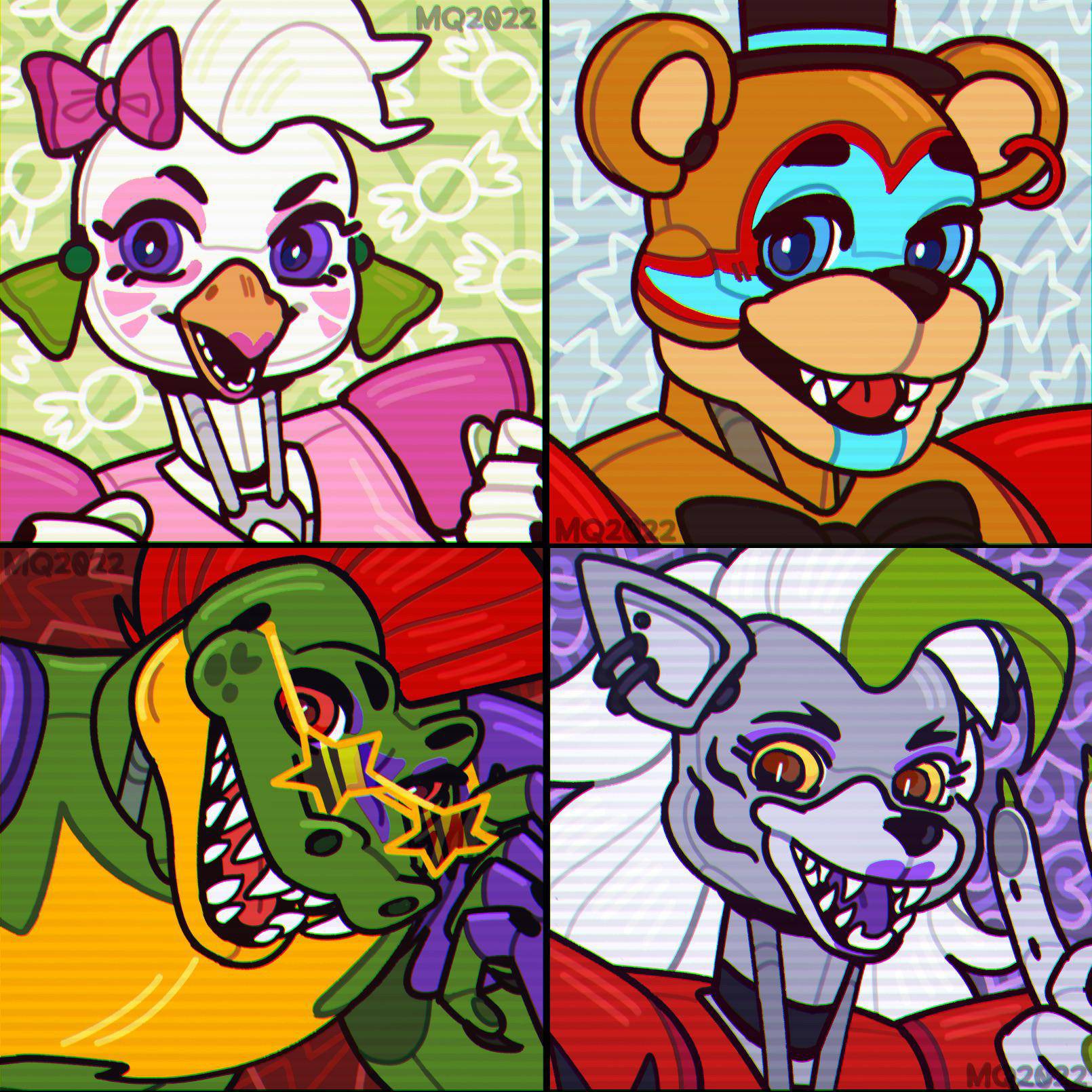 fnaf security breach characters by giants1234567 on DeviantArt