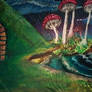 Mushroom Land Chalk pastels 
