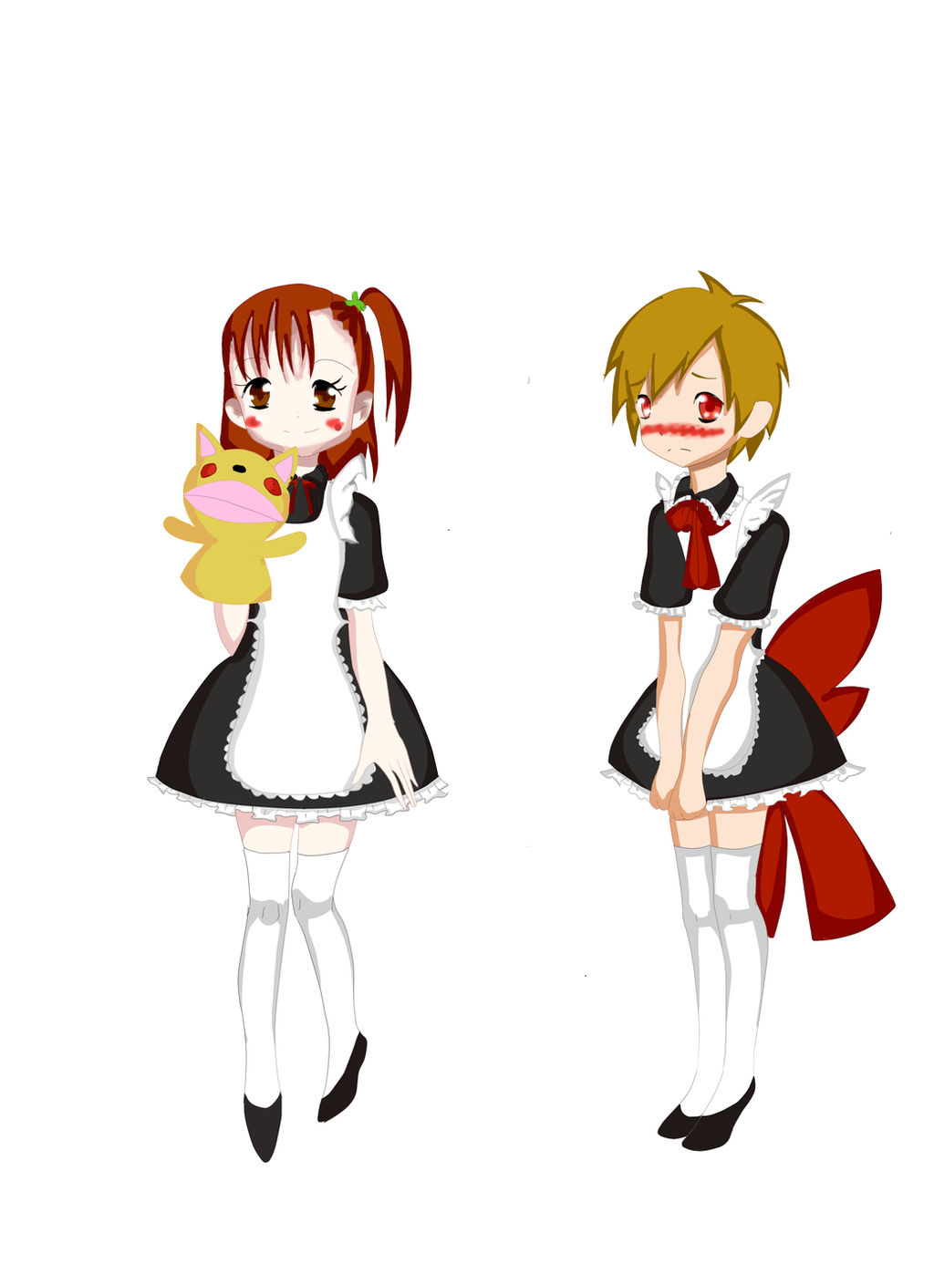 Takato and juri as maids