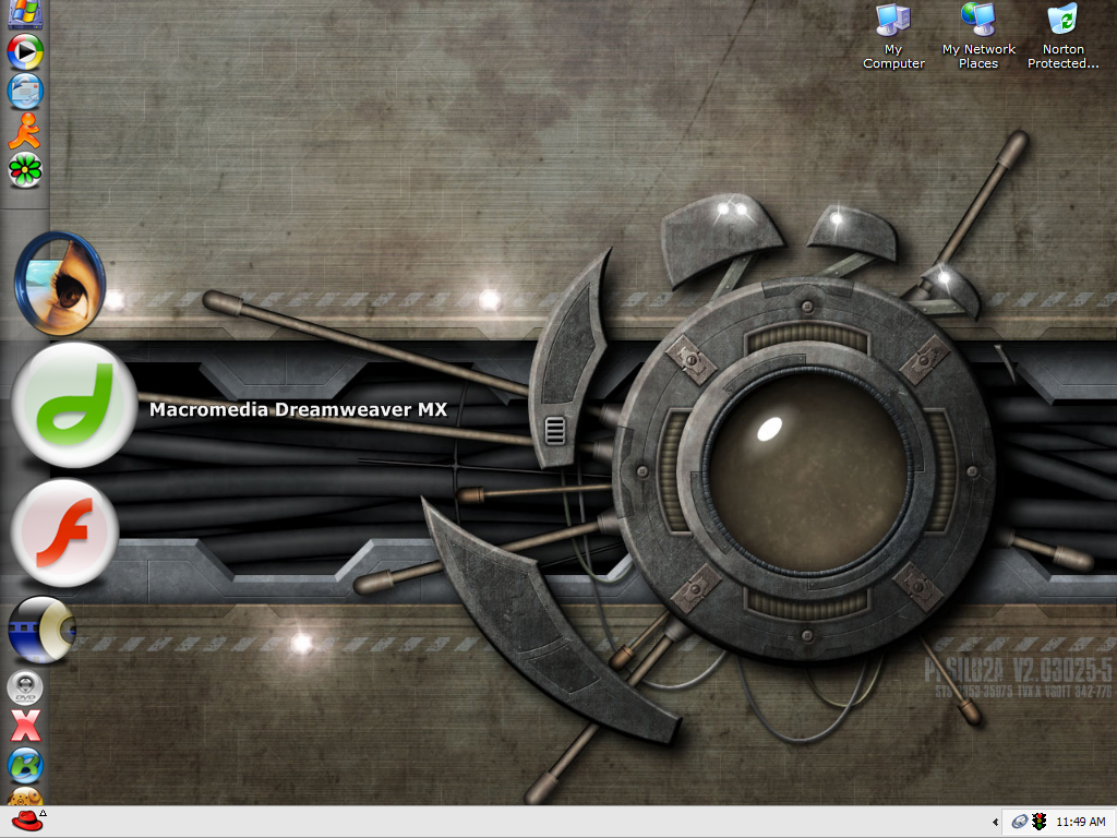 Desktop wid YzDockn Linux them