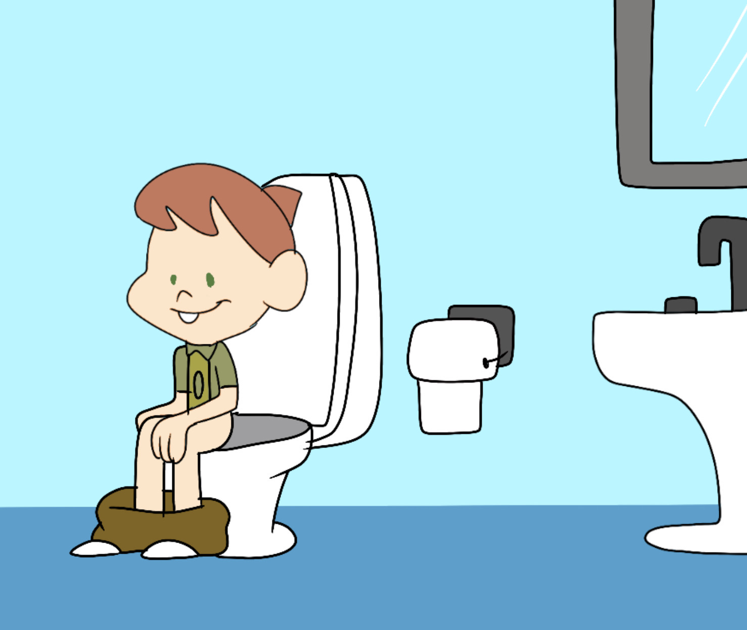 Rudy using the toilet by Pandagilr0801 on DeviantArt