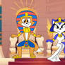 Gift-fox and Krystal as Egyptian royals