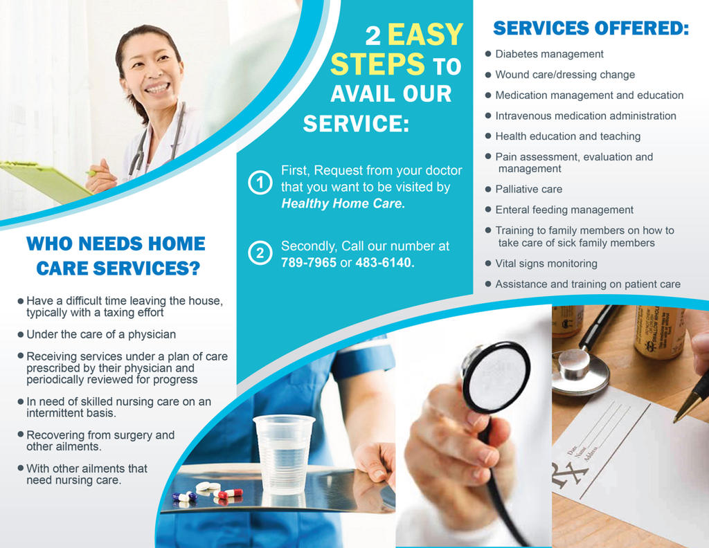 Healthy Home Care Brochure In by JulianneSD on DeviantArt