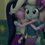 Twilight and Starlight kiss Trixie