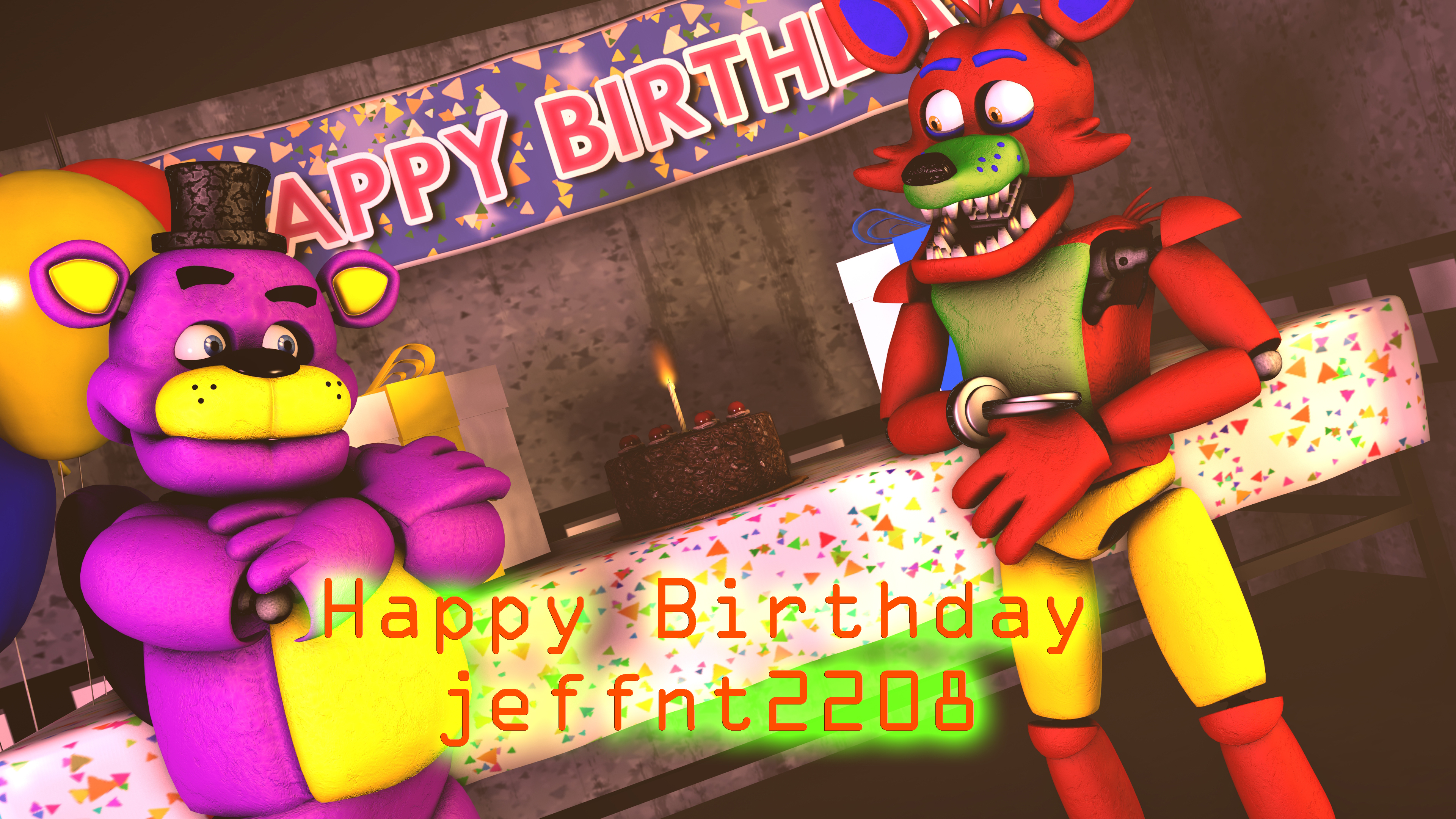 Happy birthday ultimate custom Night by fazbearsparkle on DeviantArt