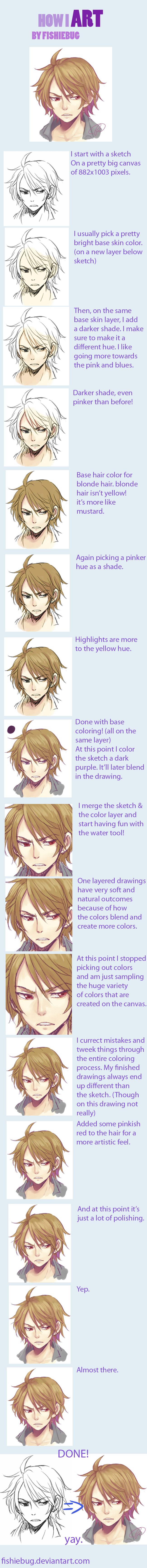 How I art - Fi's coloring process