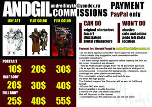 Updated price for commission.