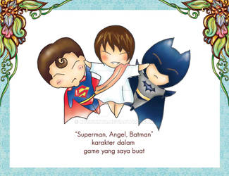 super-Man, Angel and Bat-Man