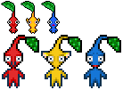 Red, Yellow and Blue Pikmin by euamodeus