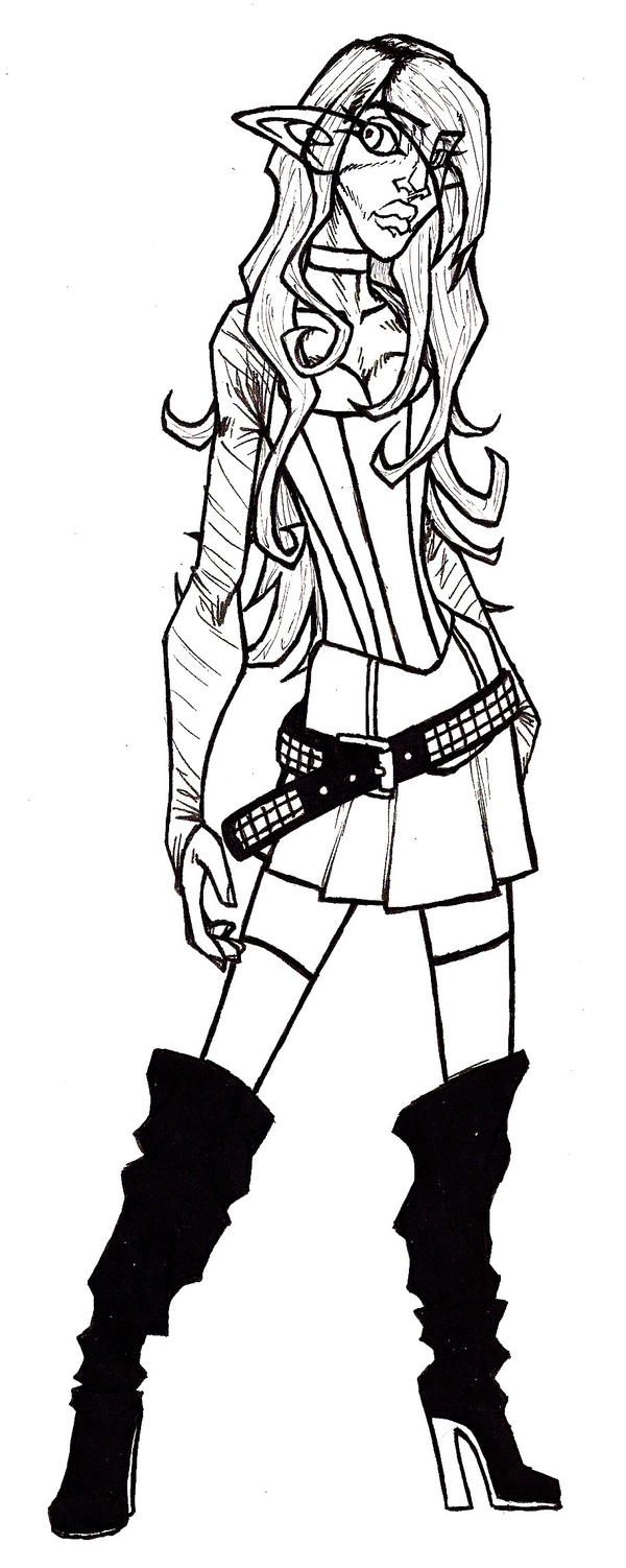 Amanda Dempsey lineart 1