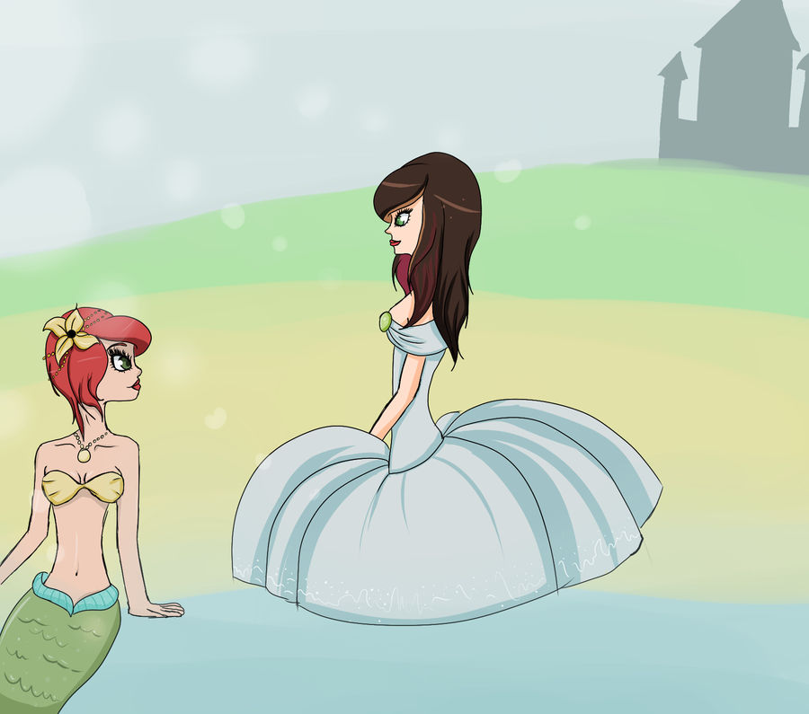 princess and mermaid