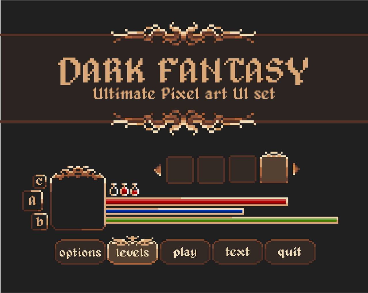 Fantasy Gui Minecraft Ultimate Dark Fantasy UI set by Finnmercury on DeviantArt