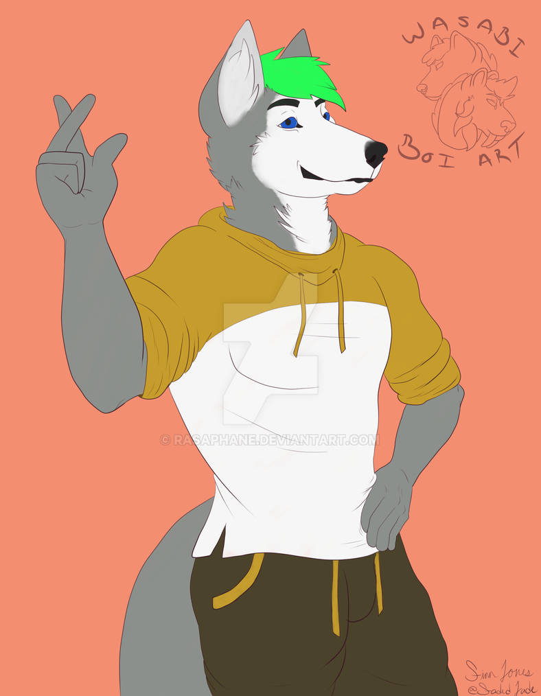 LukeHusky Raffle prize clothed no teeth by Rasaphane on DeviantArt