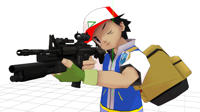 ash ketchum with his rifle and masterkey. by sergeantashketchum20 on ...