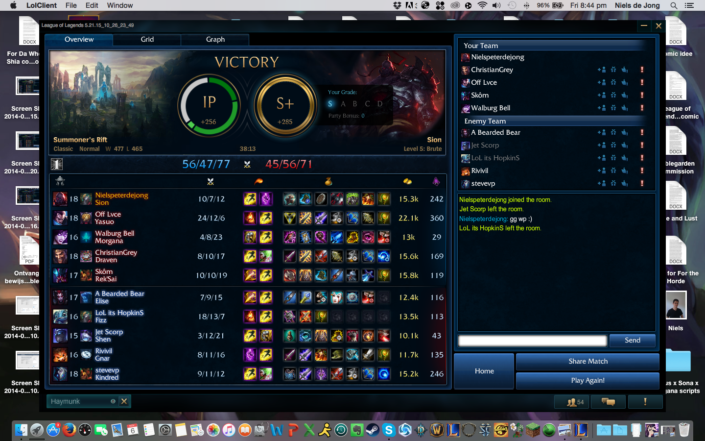 S+ on Sion top against a Gnar :D