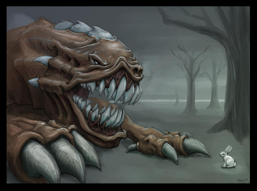 Man Rabbit Monster The Monster And The Rabbit by PierreFihue on DeviantArt