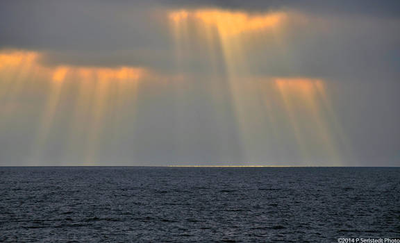 Sun rays over the Baltic Sea.