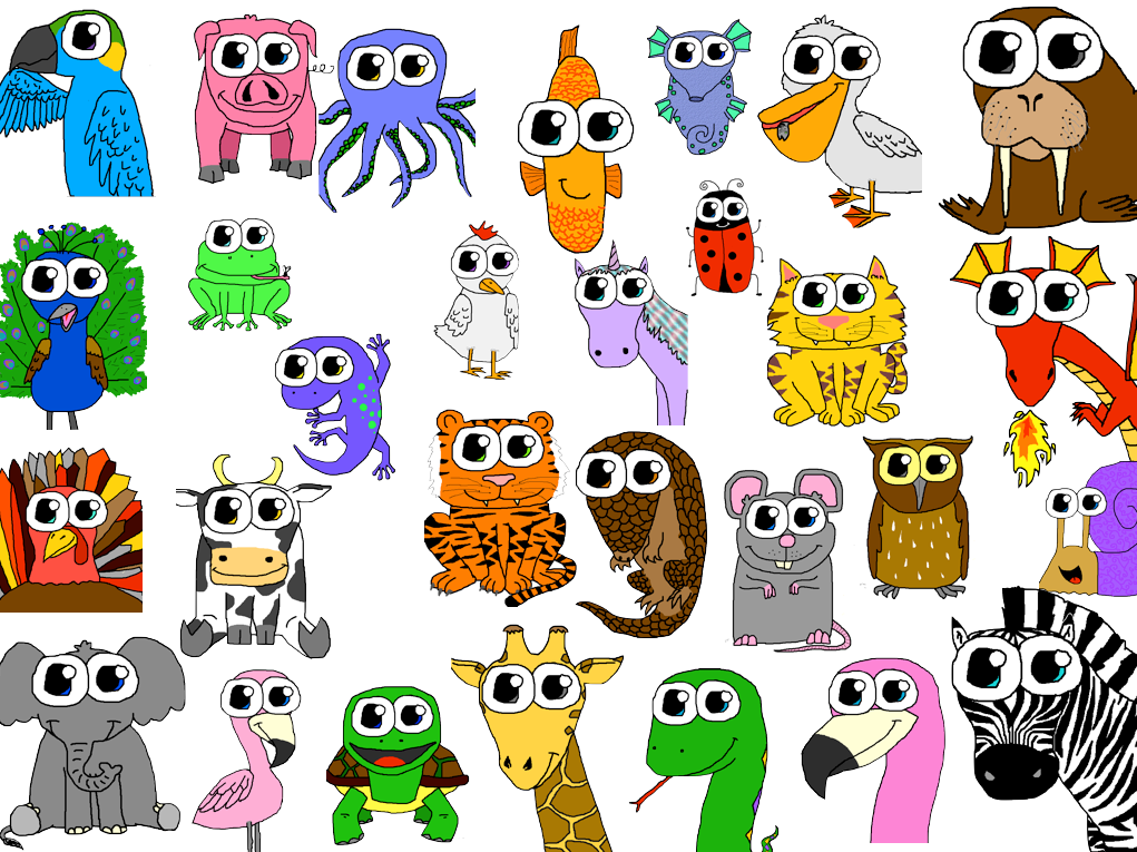 Cartoon Animal Collage by FloraLaurel on DeviantArt Cartoon Animal Collage by FloraLaurel on DeviantArt