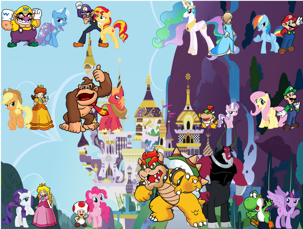 Super Mario Characters And My Little Pony Characte By Daniotheman On