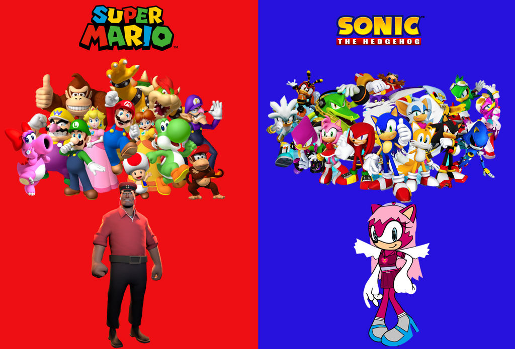 a Mario fan and a Sonic fan by DANIOTHEMAN on DeviantArt