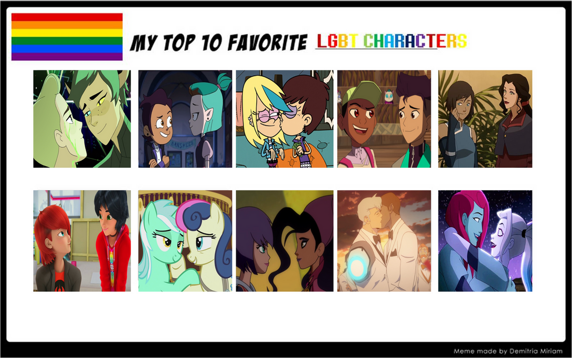 My top 10 favorite LGBT Characters by DANIOTHEMAN on DeviantArt