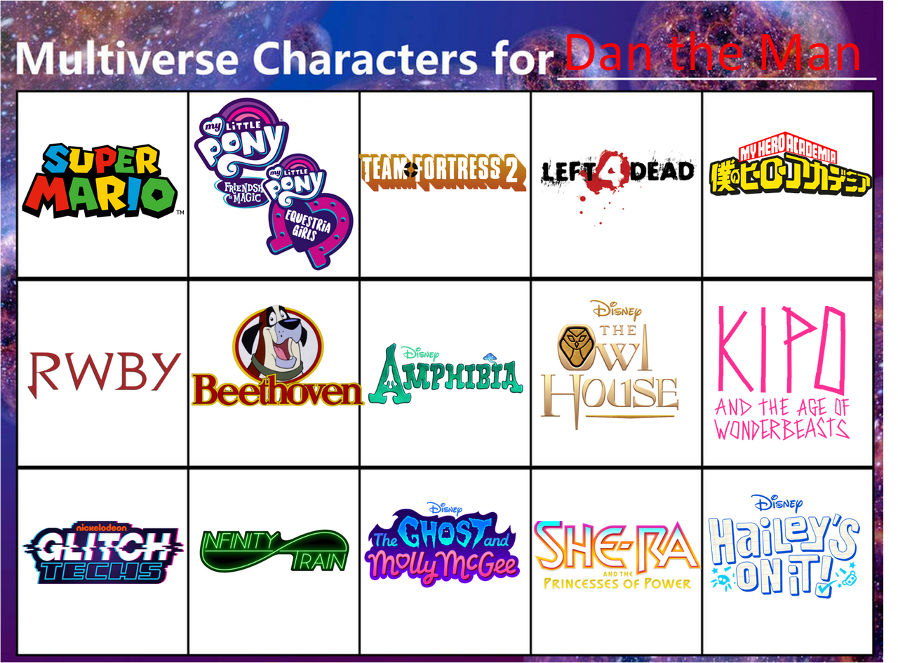 Multiverse Characters of Dan the Man by DANIOTHEMAN on DeviantArt