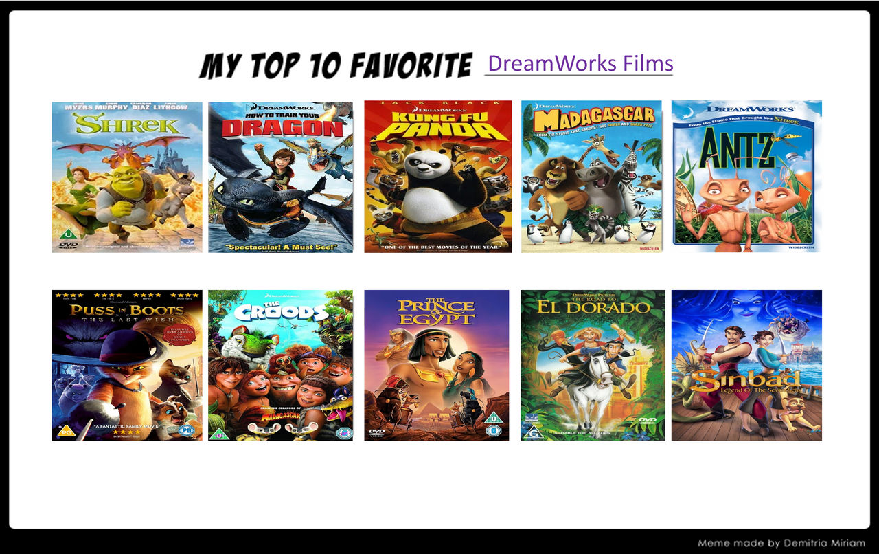 7 Dreamworks My Top 10 Favorite DreamWorks Films by DANIOTHEMAN on DeviantArt