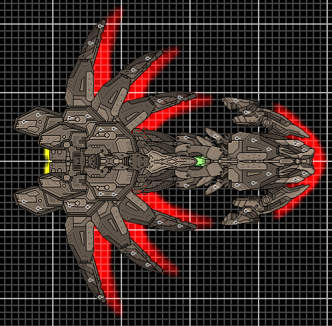 Pixel spaceship - animated gif