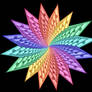 Patterned Rainbow Flower