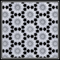 White Flower Tile