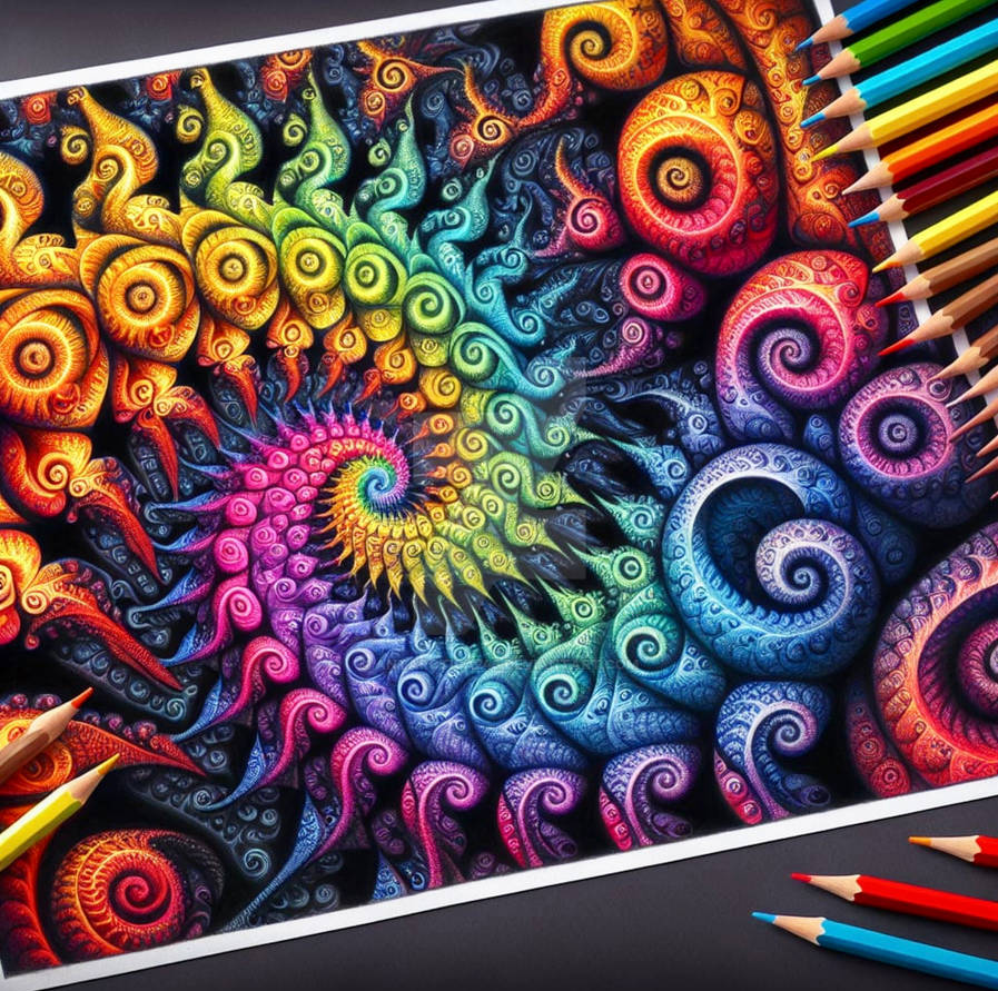 Fractal Spiral Drawing by antarctica246 on DeviantArt