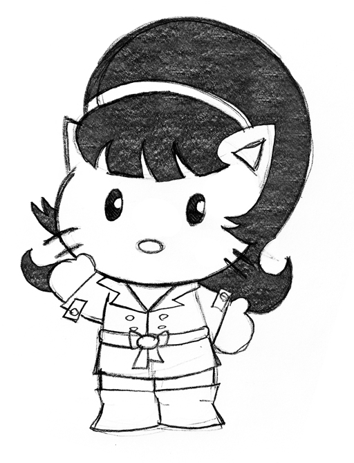 Sketch: Hello Kitty Katswell