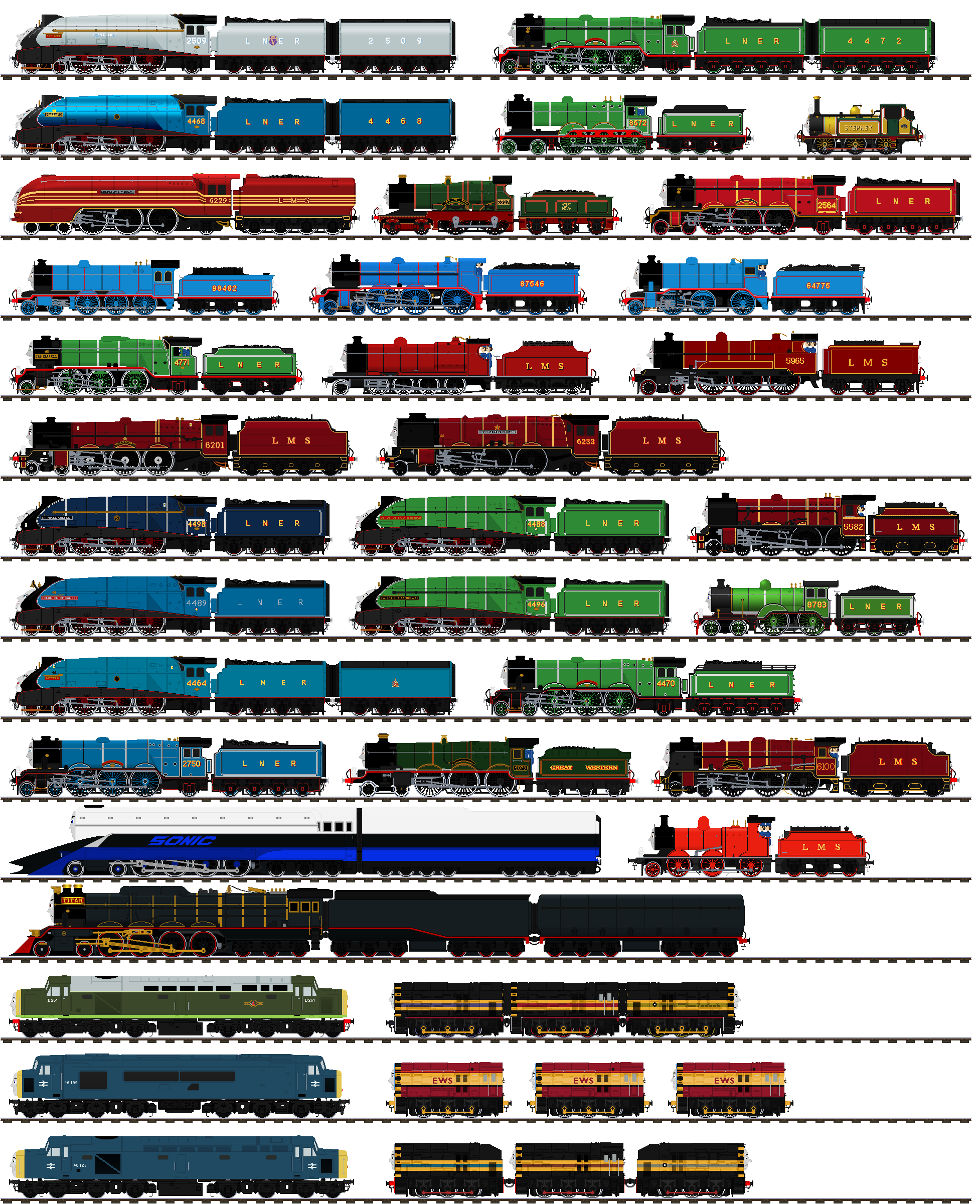 Rail Engine Pack Mainland Railway Engines Pack by SpriteArchitect on DeviantArt