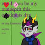 Eridan Despie Any Quadrants Valentine's Day Card