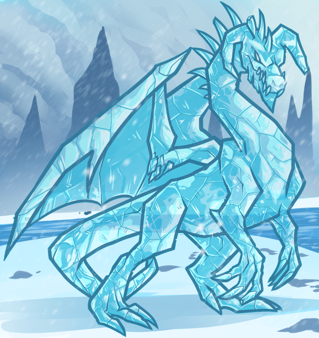 Ice Dragon, White Dragon Elemental