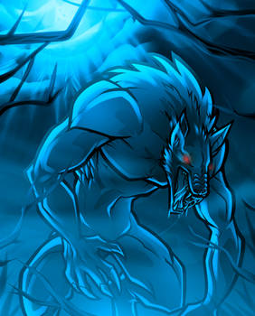 Lurking Midnight Werewolf