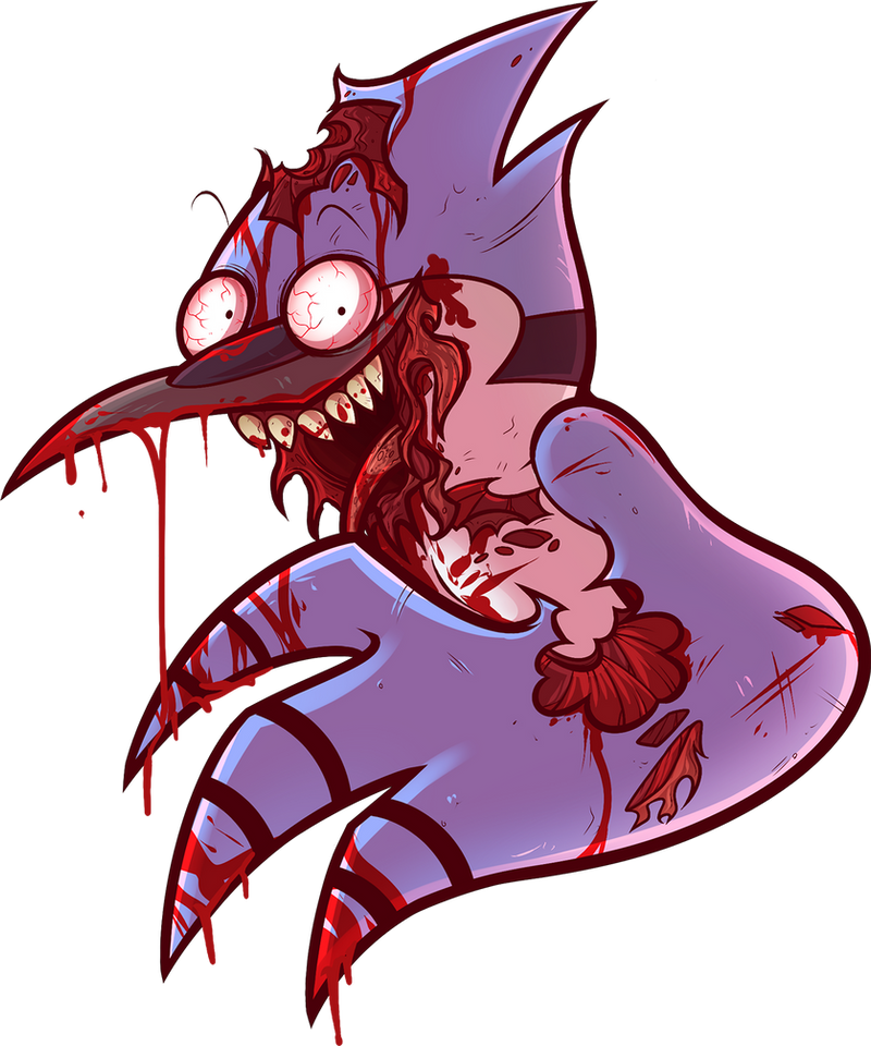 Mordecai From Regular Show Walking Dead By Dragoart On Deviantart