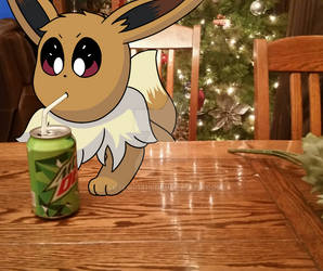 Pokemon #20 Eevee and Mtn Dew by Skylor1819