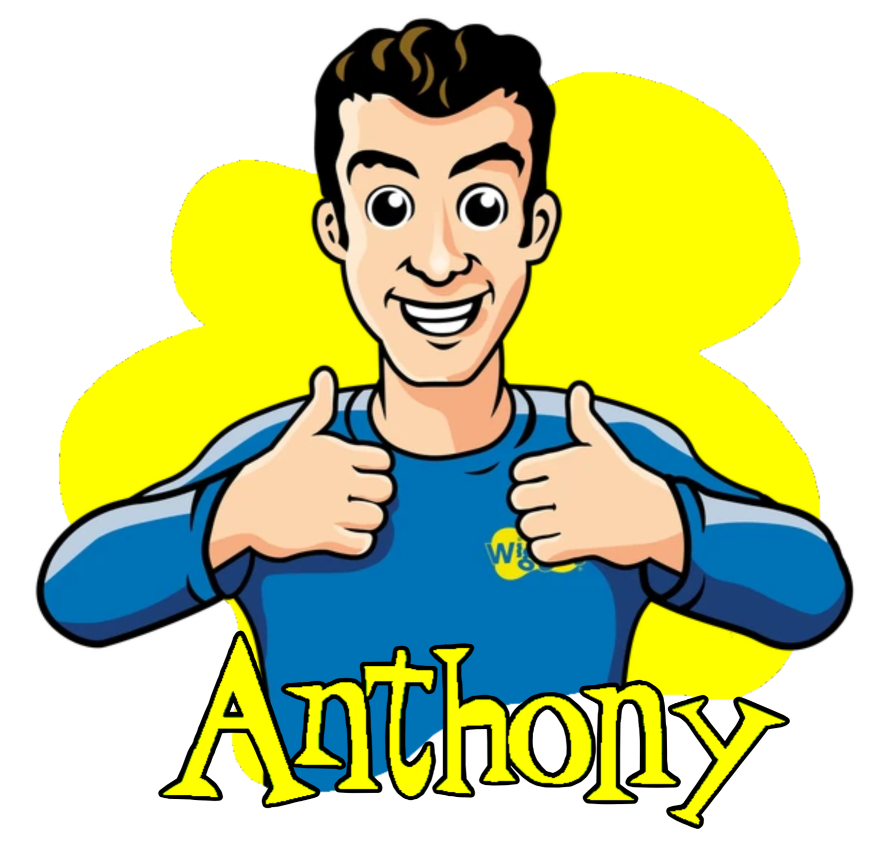 Cartoon Anthony with his name (2002) by ZombiethekidRUS on DeviantArt