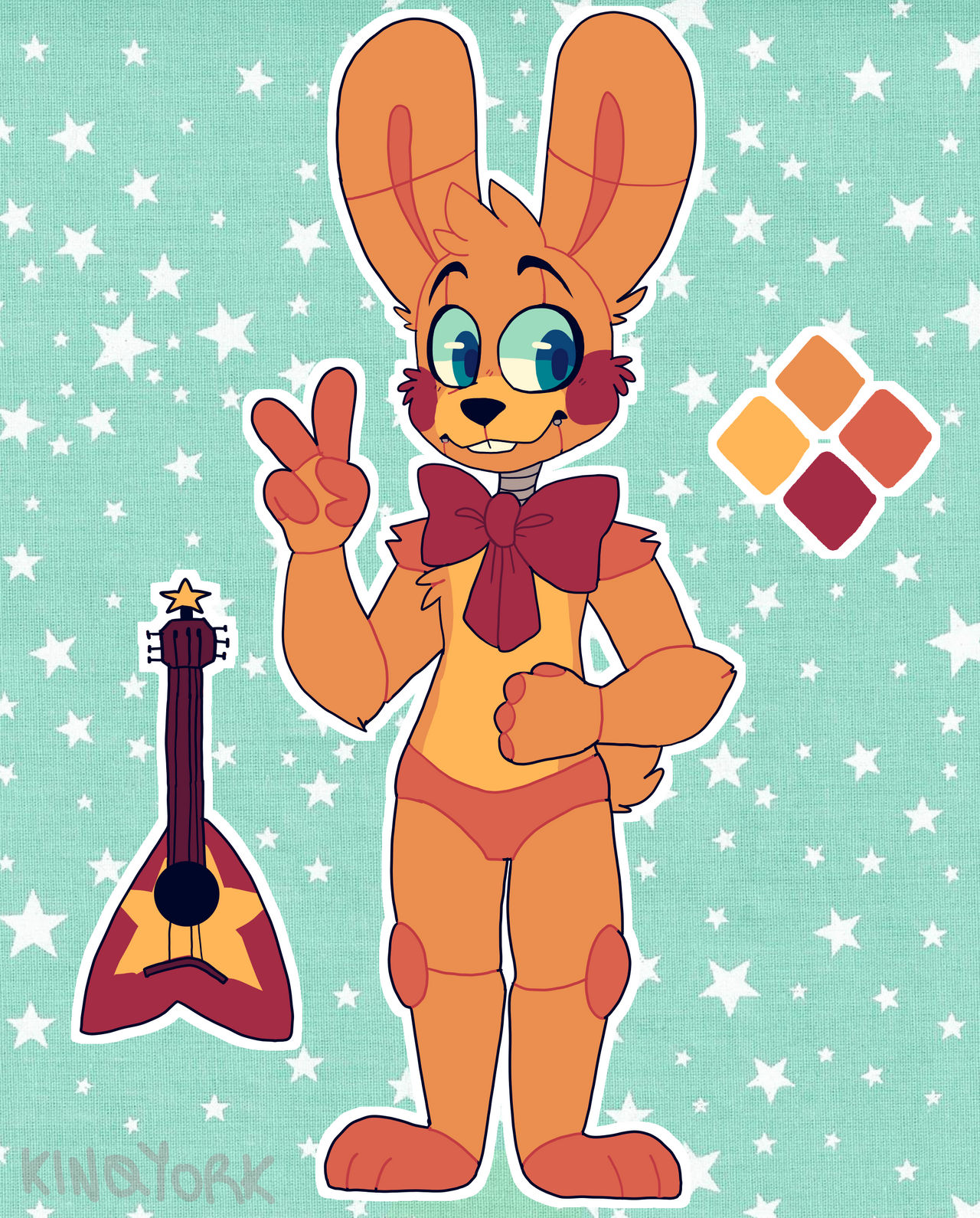 Random animatronic rabbit oc by KinqYork on DeviantArt