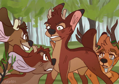 Bambi, Faline and Ronno by UrDar16 on DeviantArt