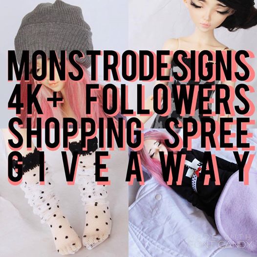 MonstroDesigns 4K+ followers Giveaway