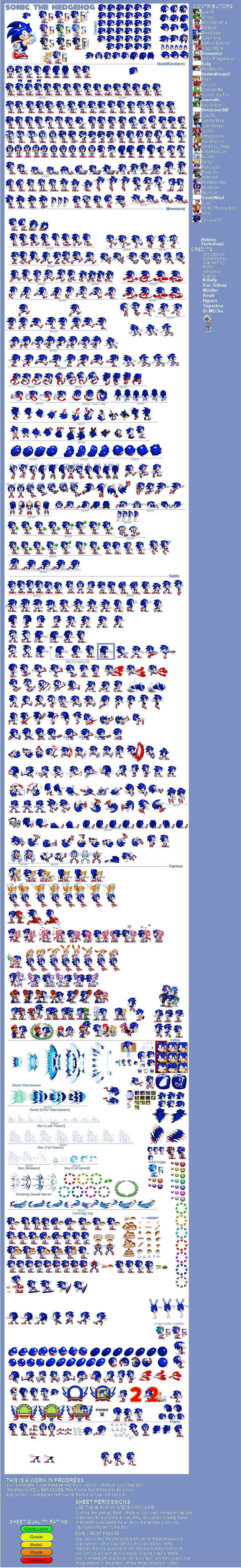 Modgen Sonic Sprites Sheet Remastered by SonicFanSheet on DeviantArt