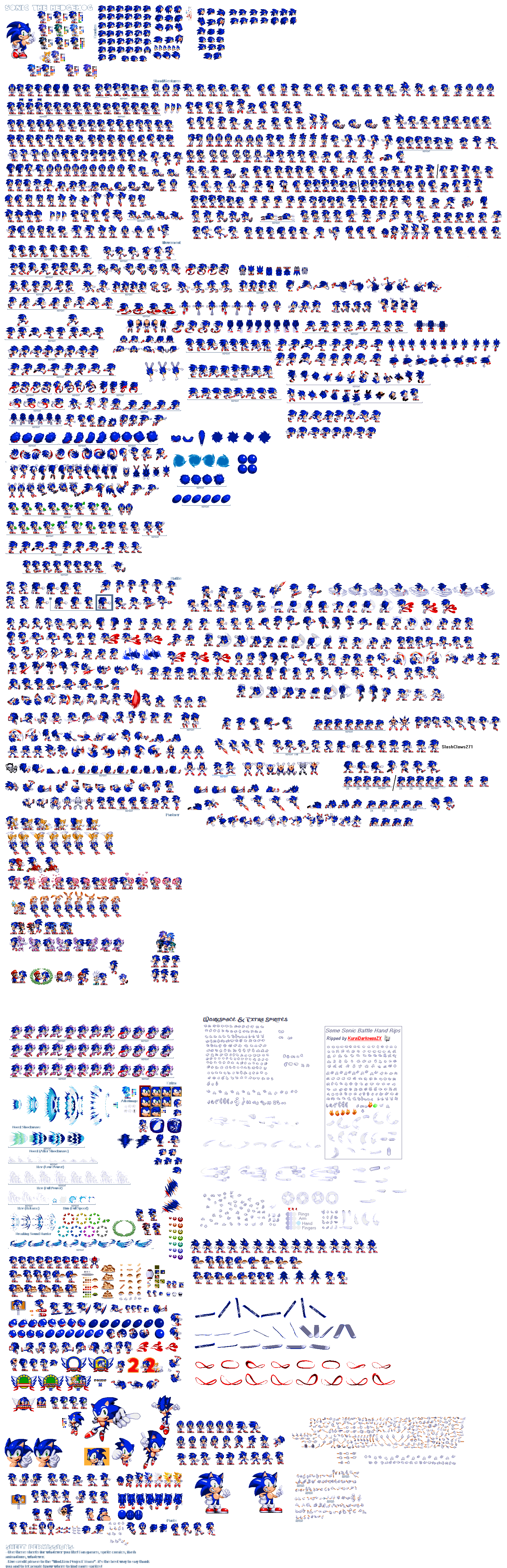 Modern Sonic Sprite Sheet