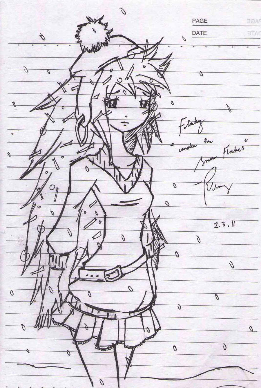 Flaky under the Snow flakes