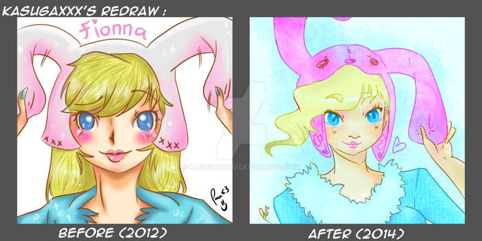 Redraw Comparison - Fionna , Sparkles and Snow